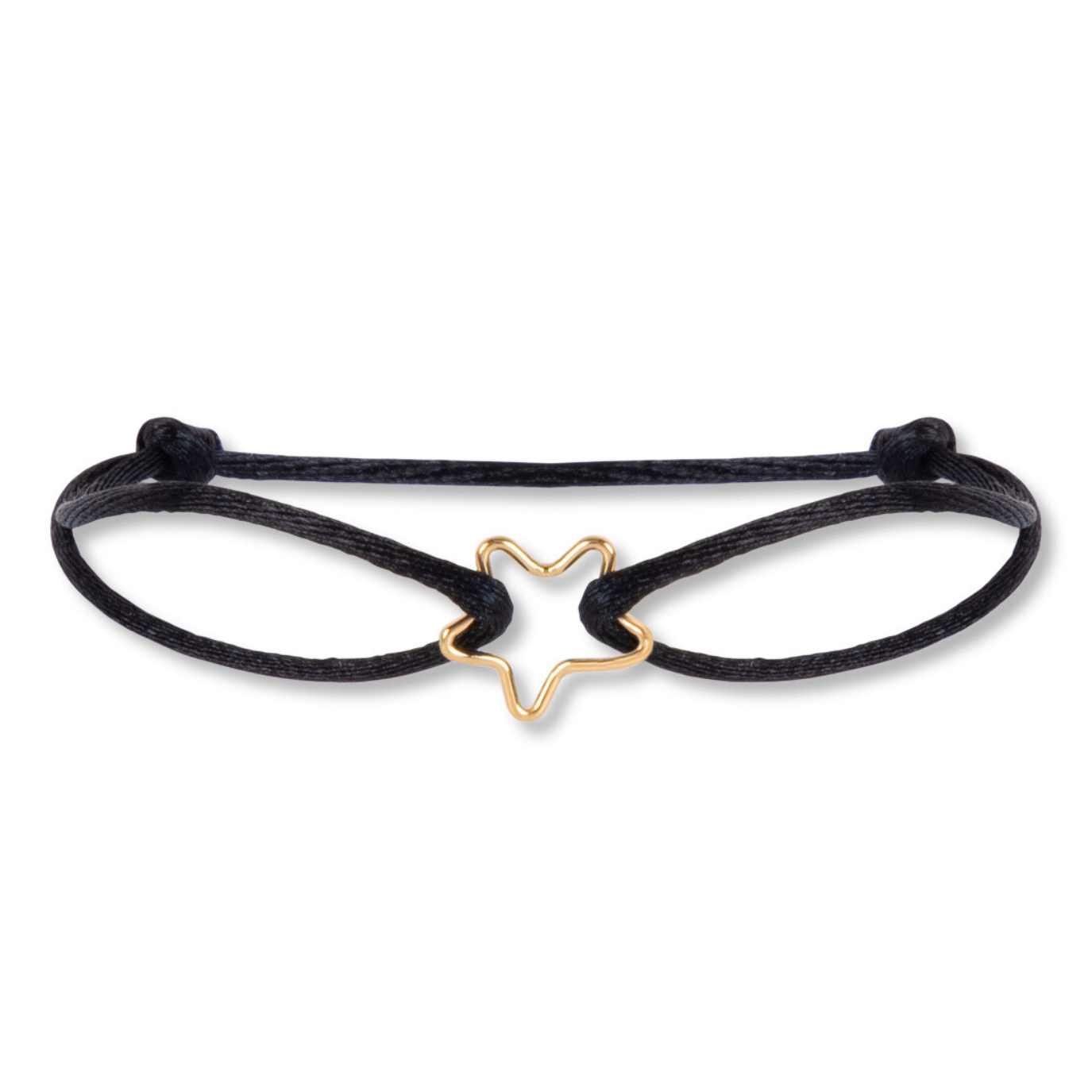 14k gold satin star bracelet