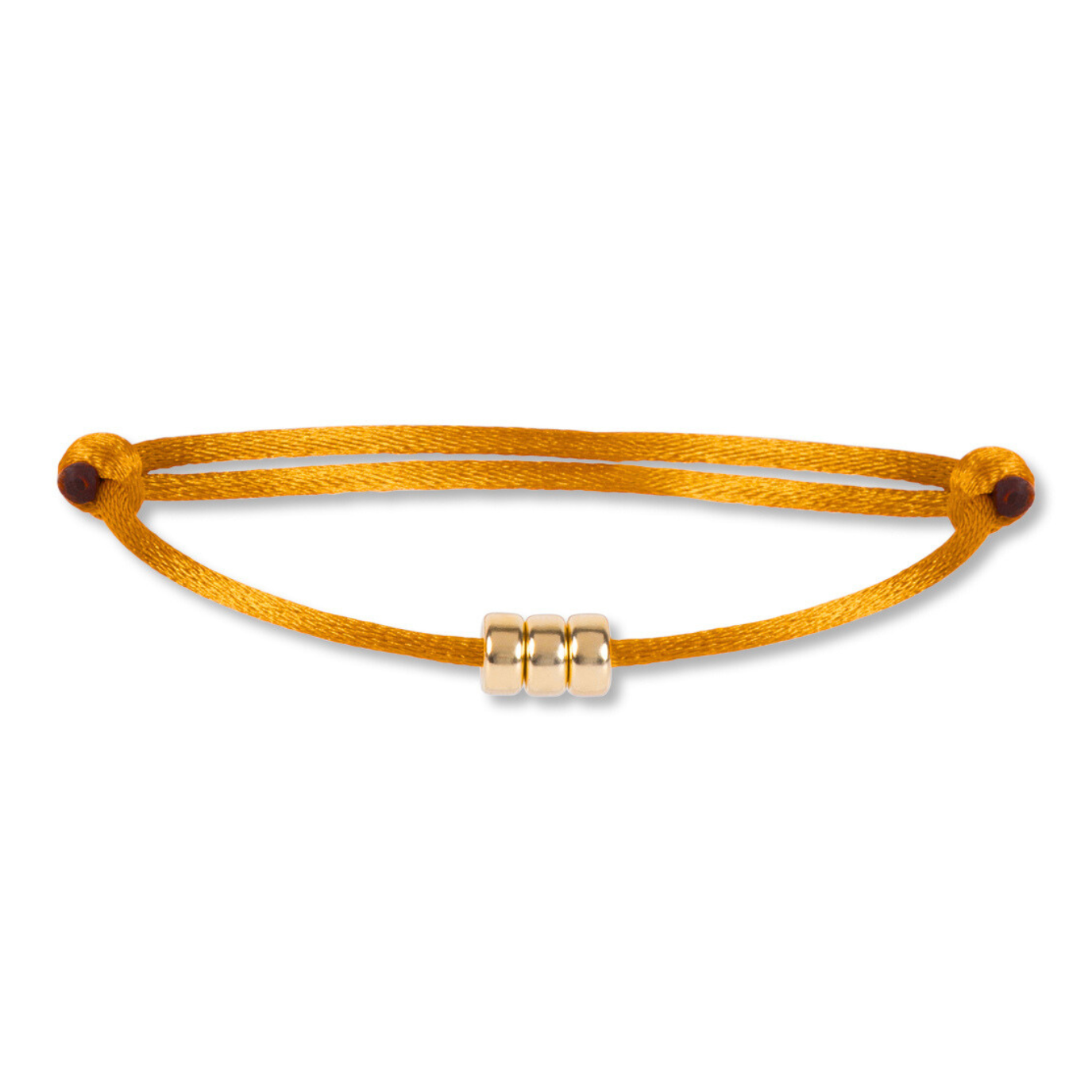 14k gold satin three rings bracelet