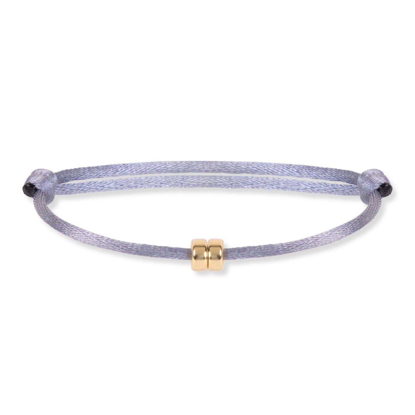 14k gold satin two rings bracelet