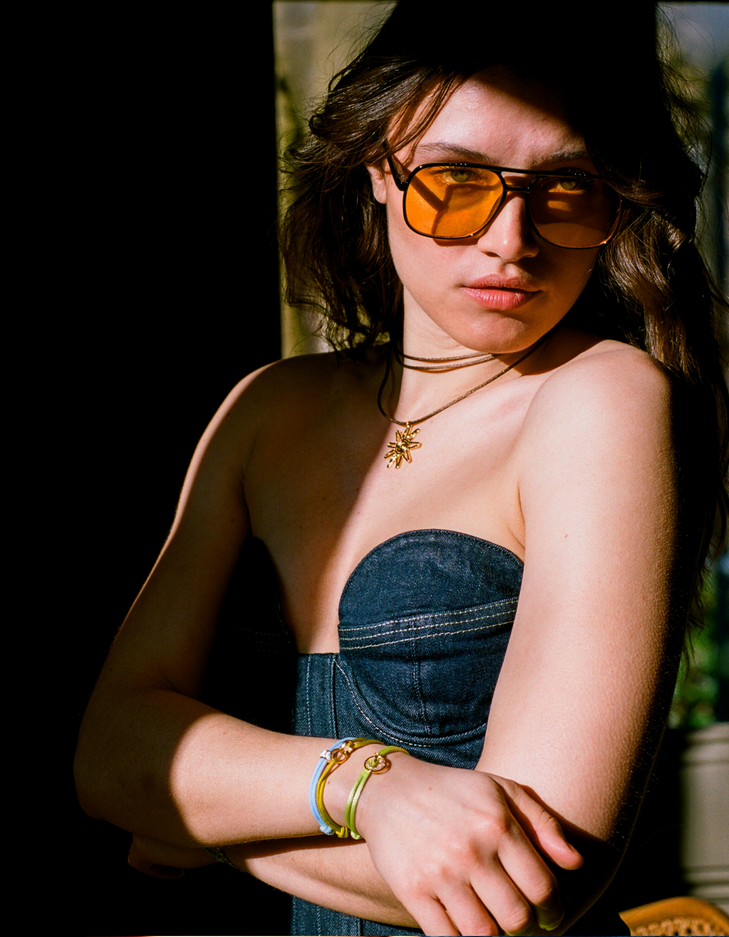 Satin lucky eye blue bracelet