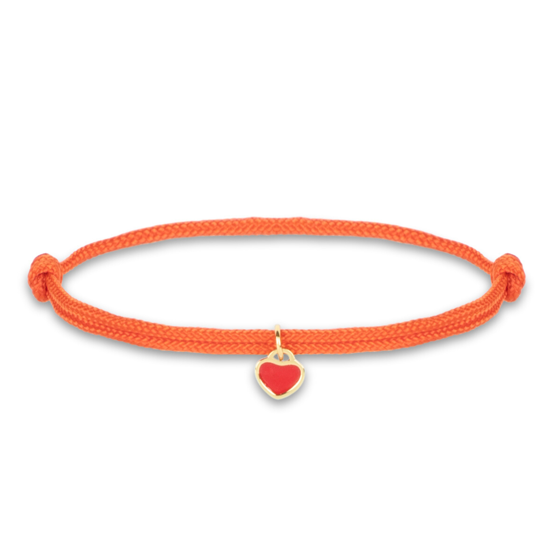 Nylon red heart bracelet