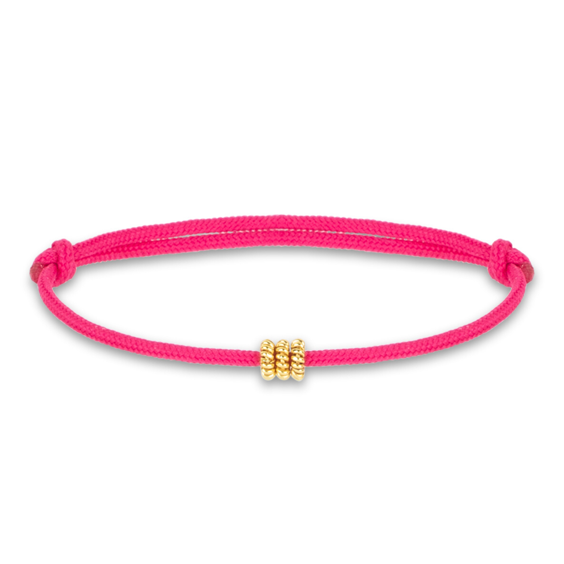 Nylon twisted circles bracelet
