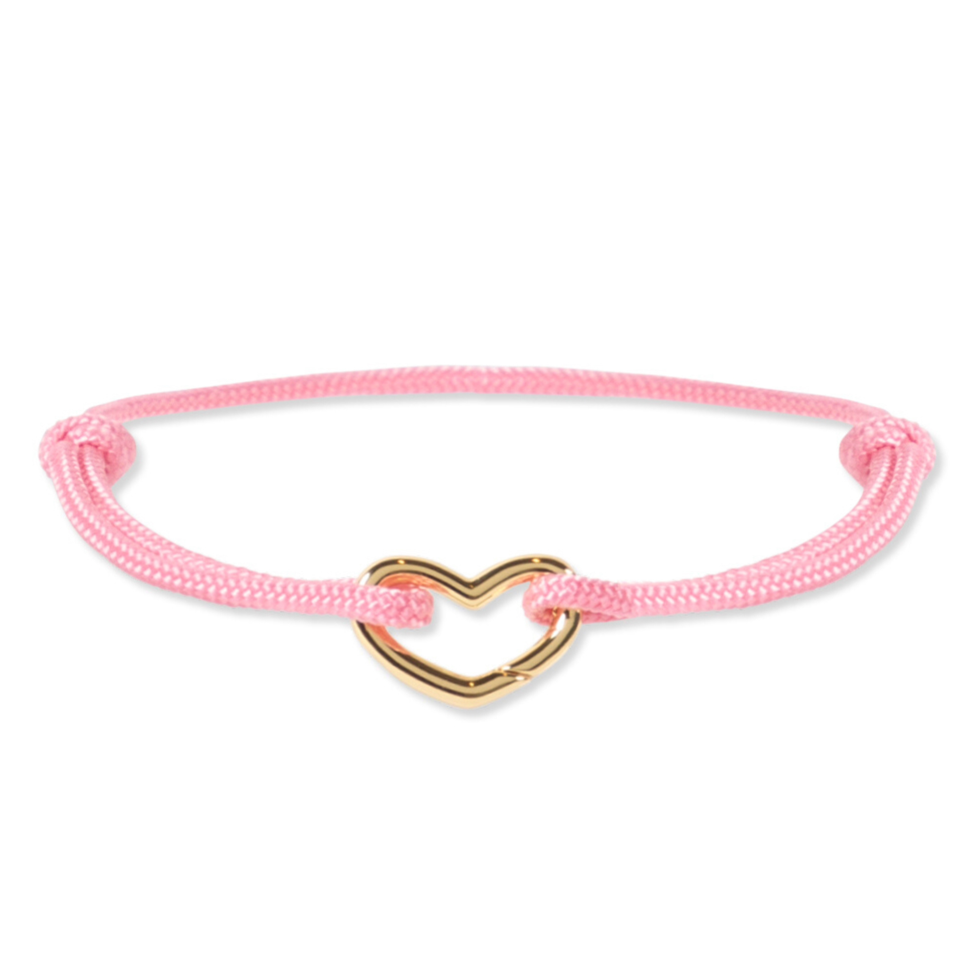 Nylon connect heart bracelet