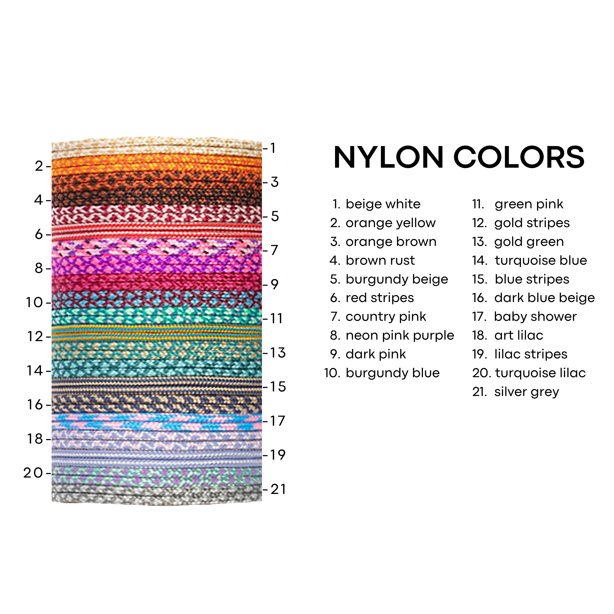 Nylon twisted circles bracelet