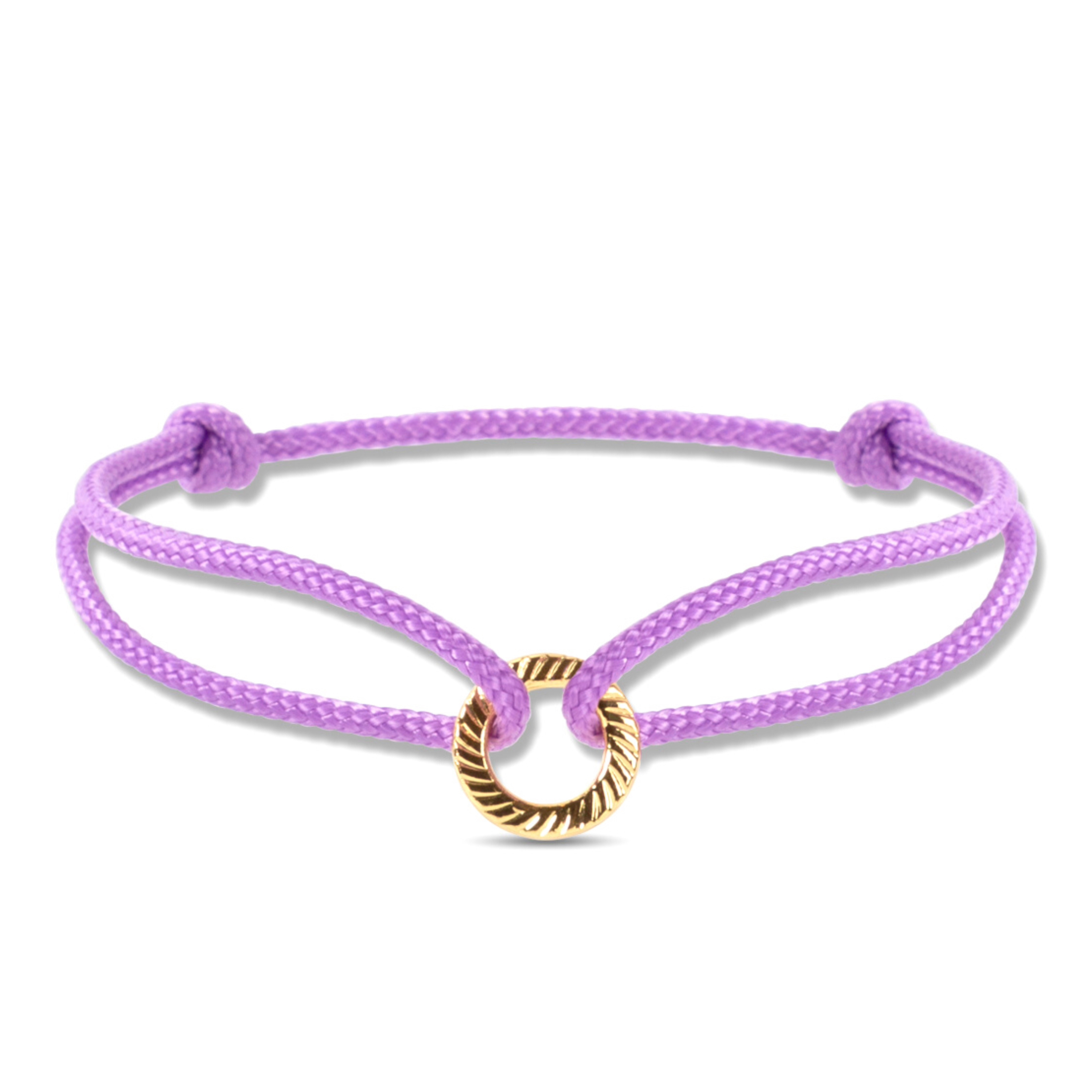 Nylon striped circle bracelet