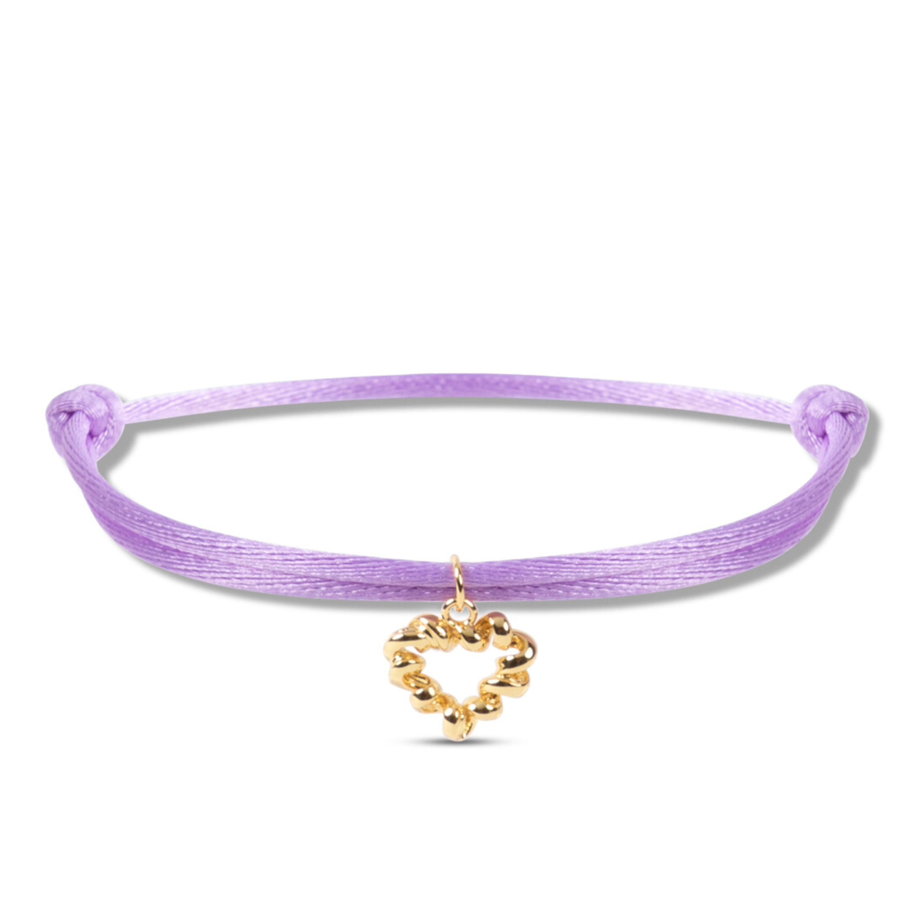 Nylon twisted heart bracelet