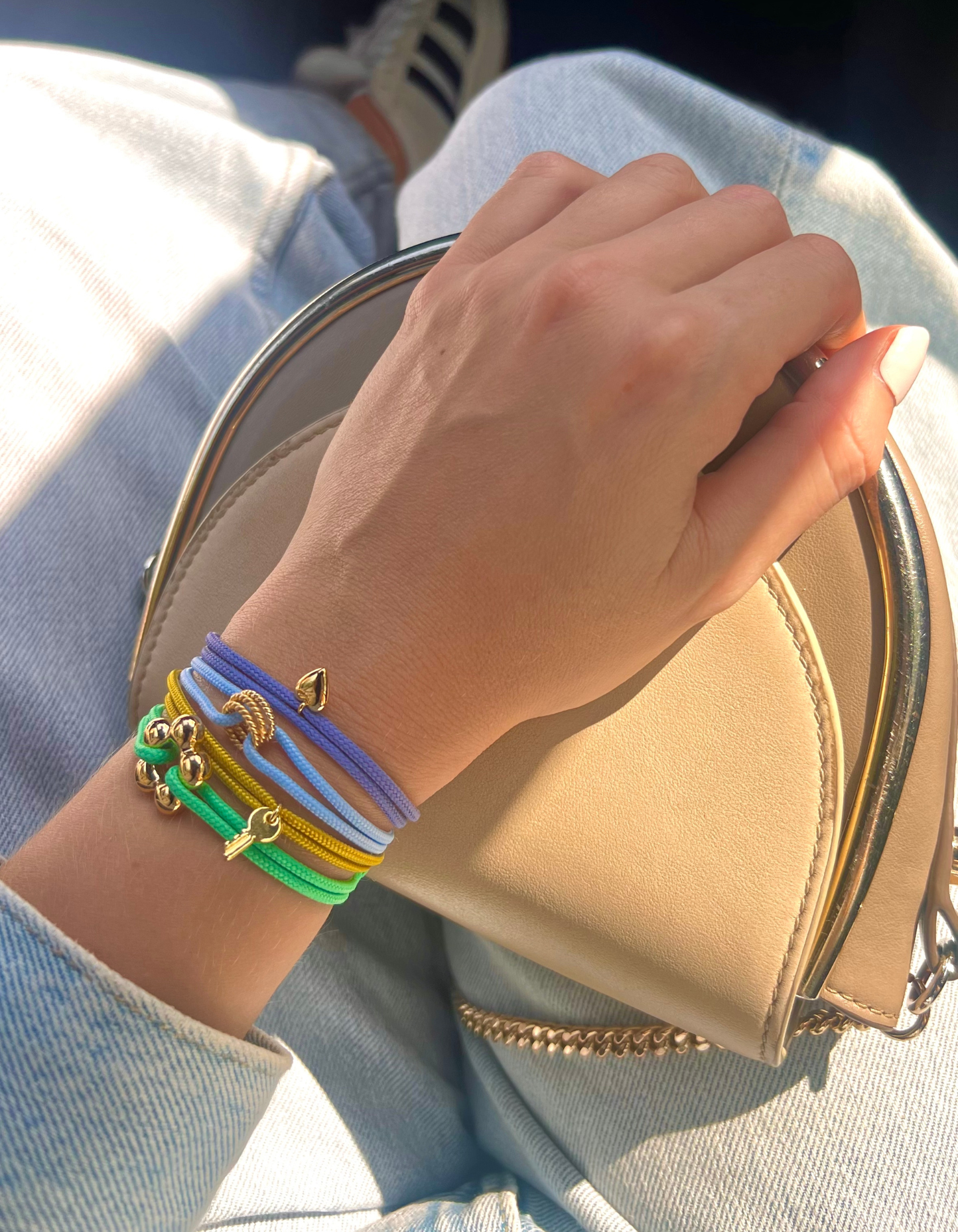 Nylon flower bracelet