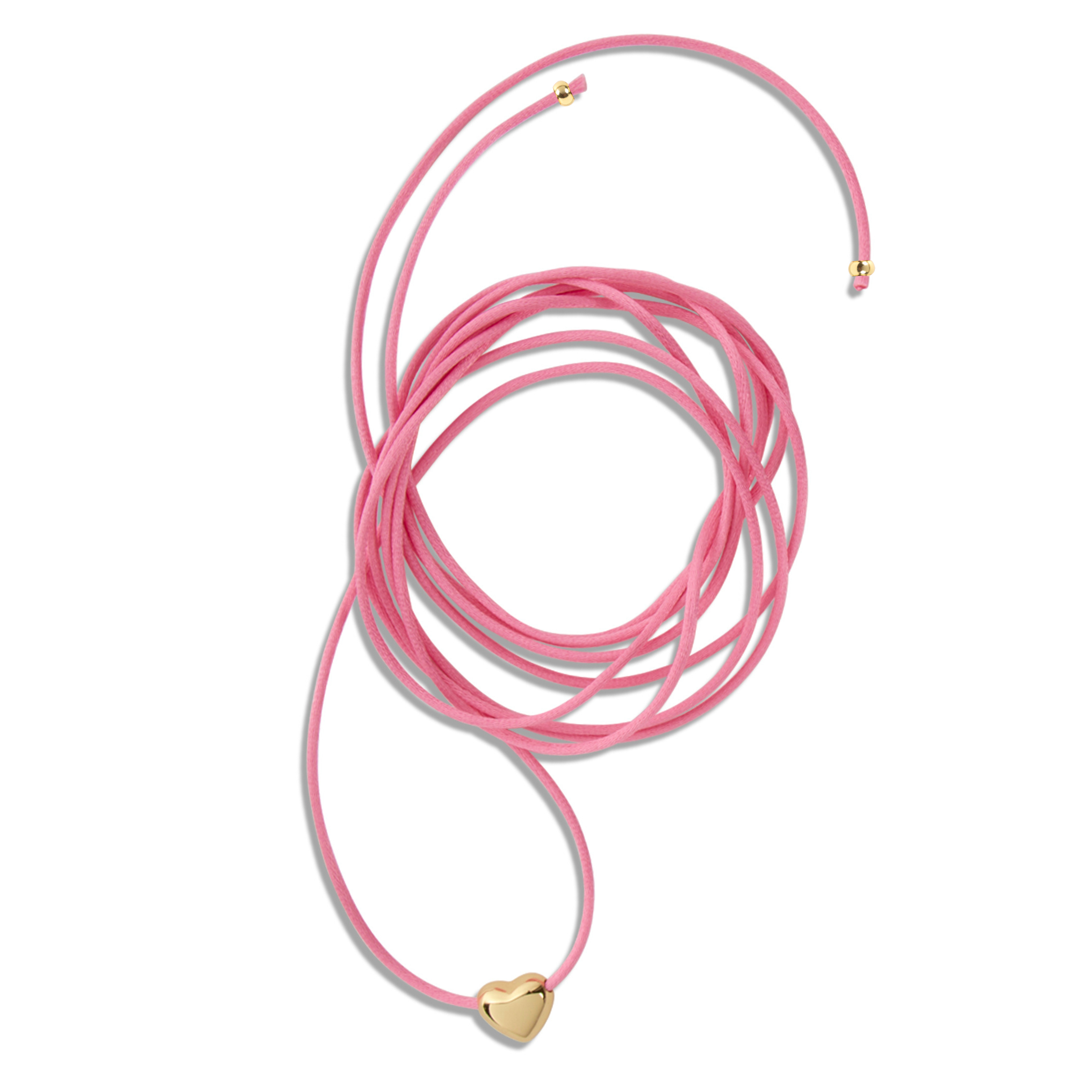 Satin bold heart necklace