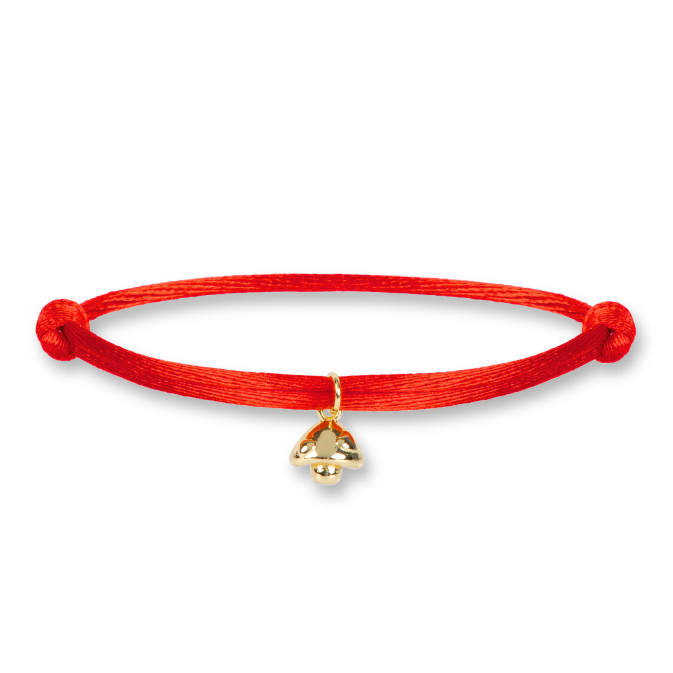 Satin mushroom hearts bracelet