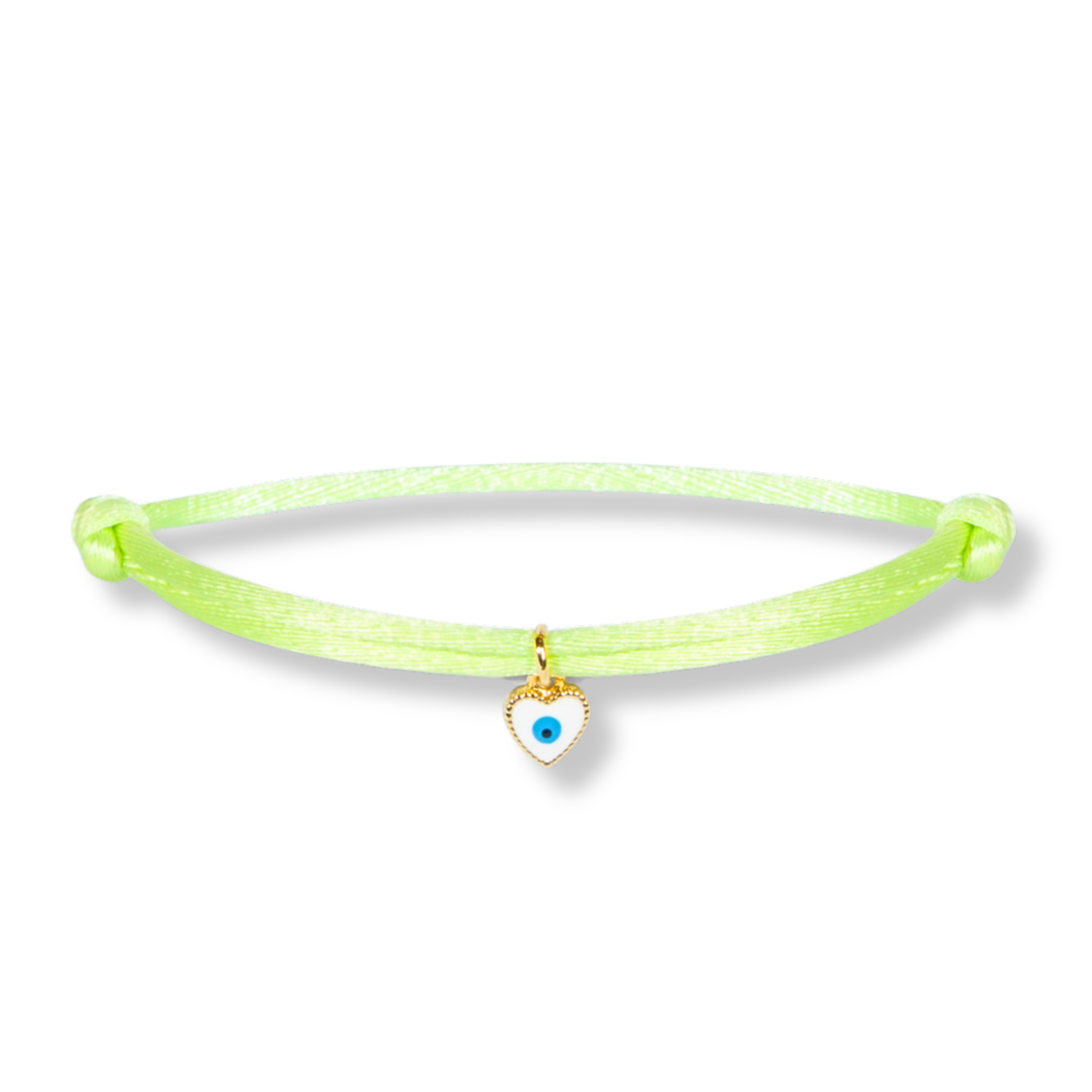 Nylon lucky eye heart bracelet