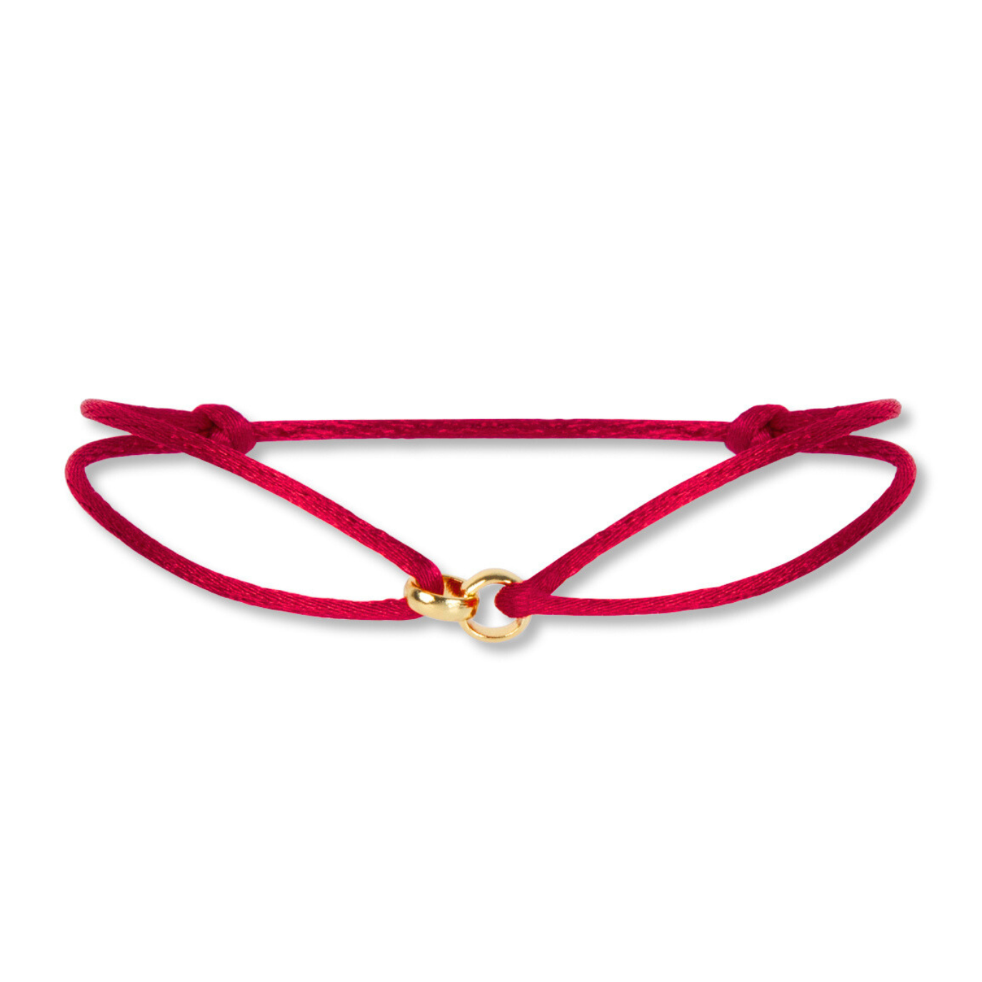 Satin mini double circle bracelet