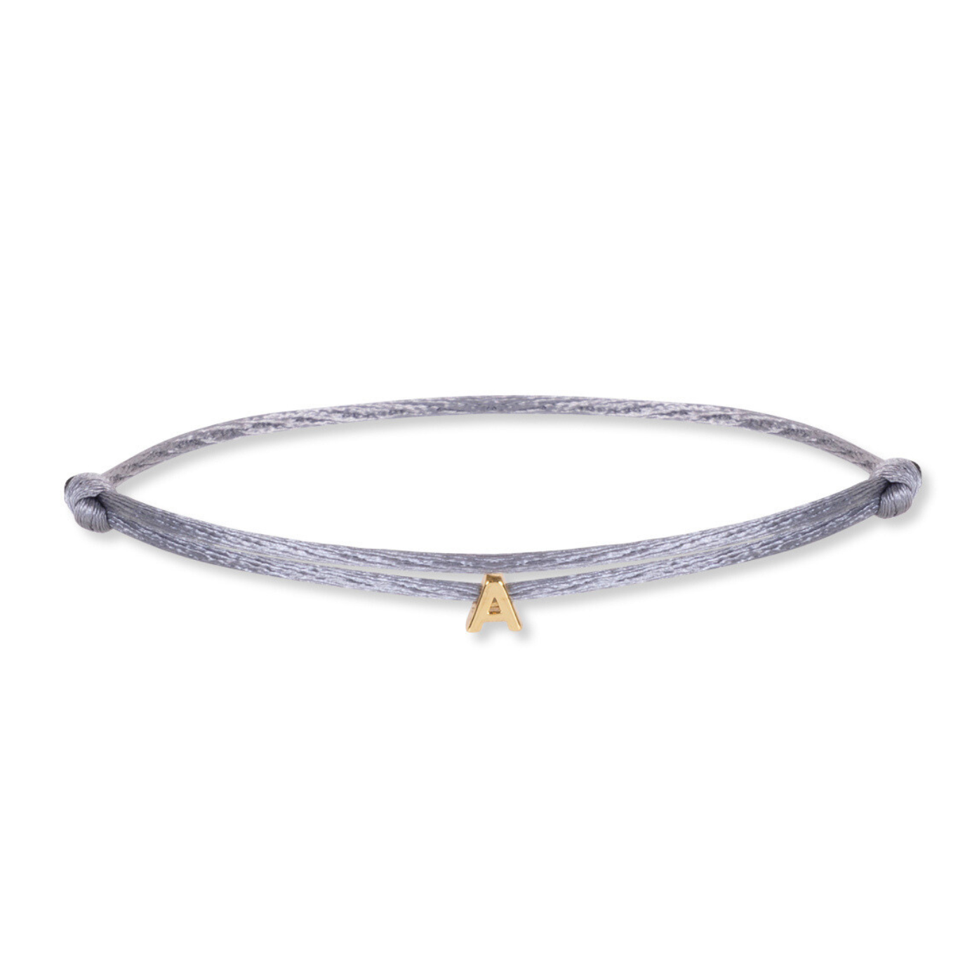 Satin mini initial letter bracelet