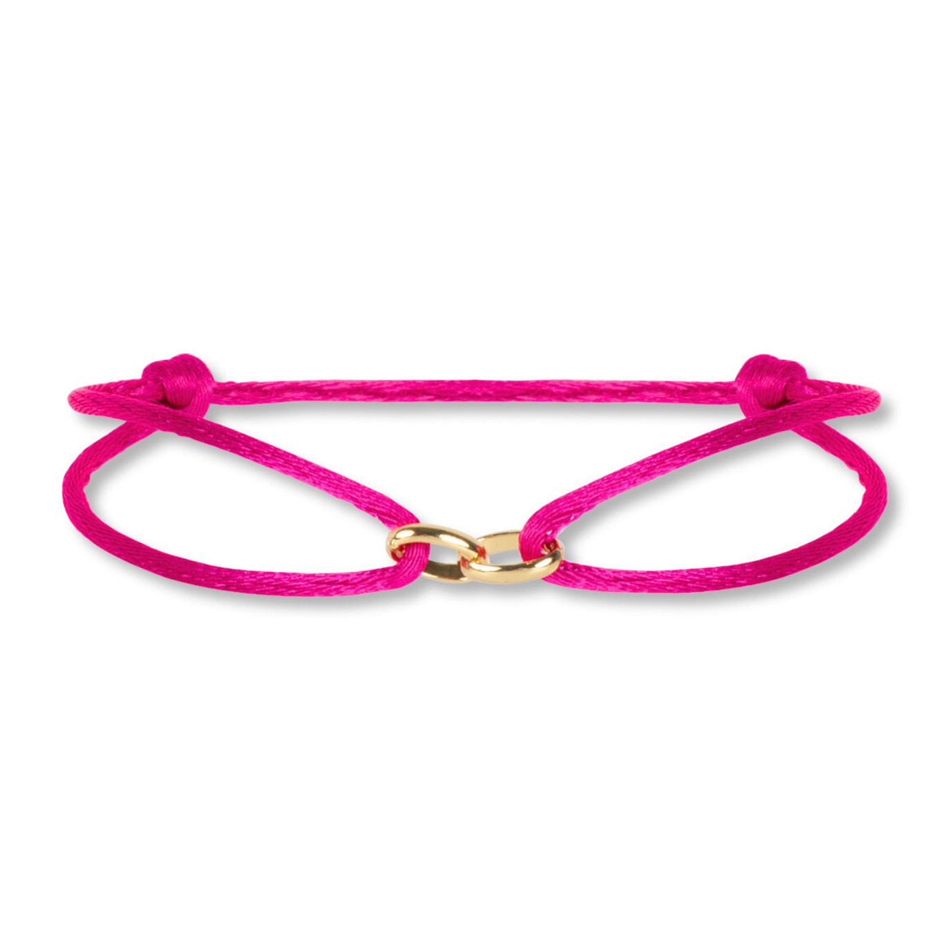 Satin mini locked chain bracelet