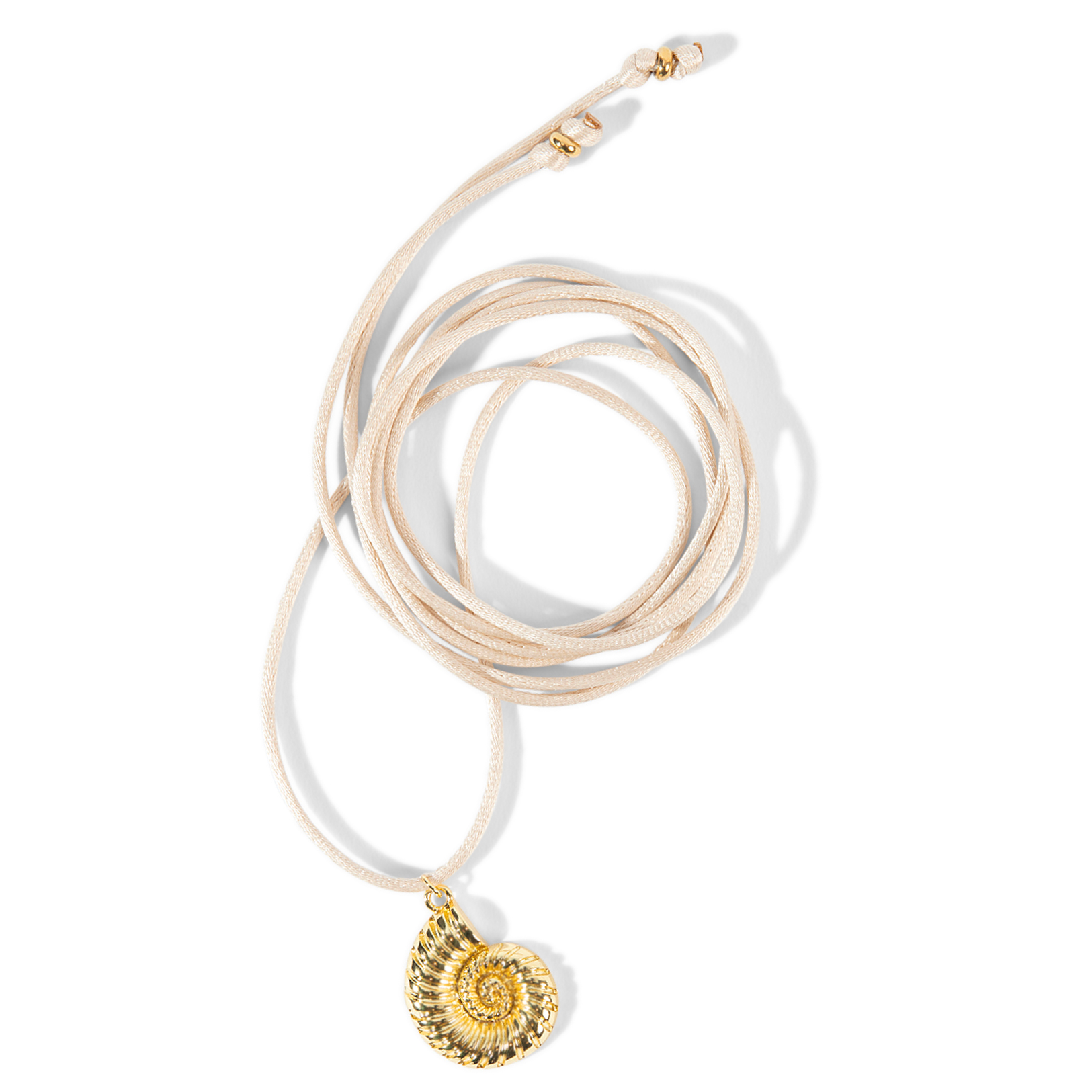 Satin snail shell necklace