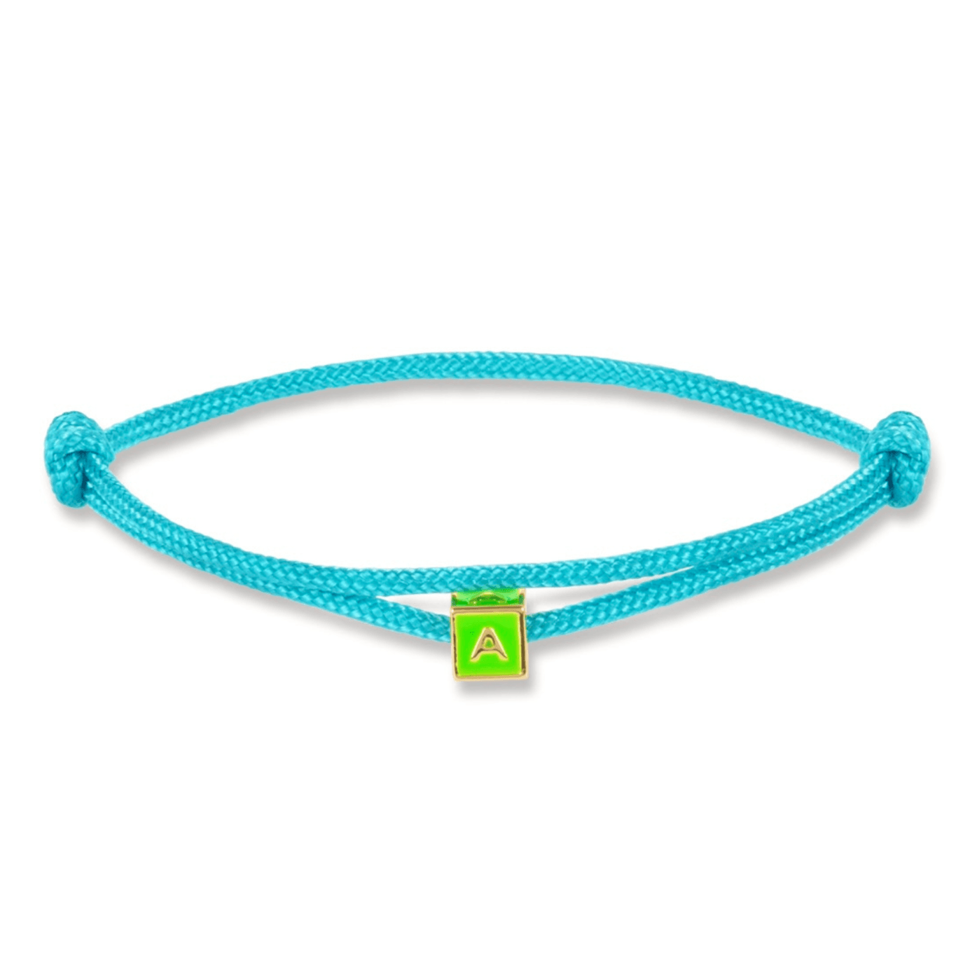 Limited nylon initial cube green bracelet - Bytrend.nl
