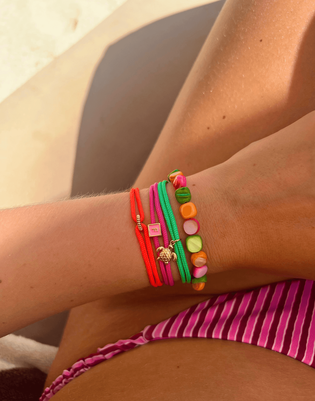 Limited nylon twisted circle bracelet - Bytrend.nl
