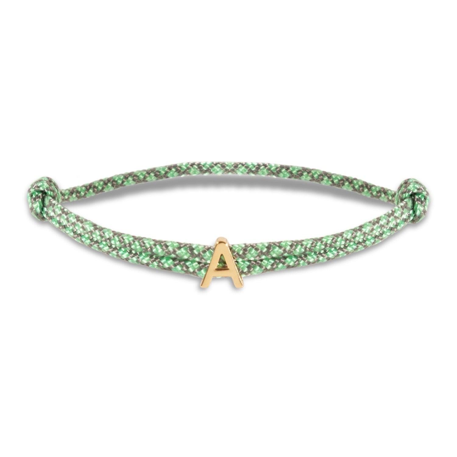 nylon koord armband met letter cadeau voor vrouw