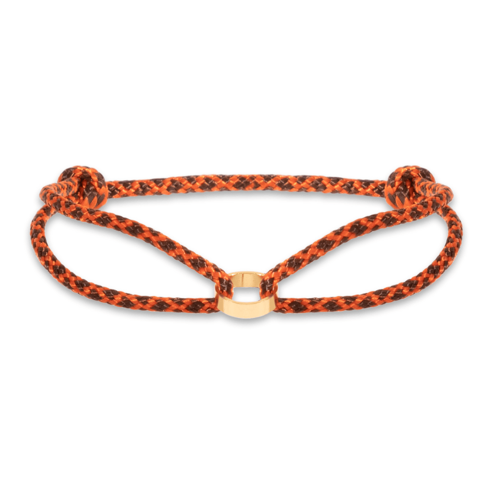 Nylon open cirkel bracelet gold - Bytrend.nl