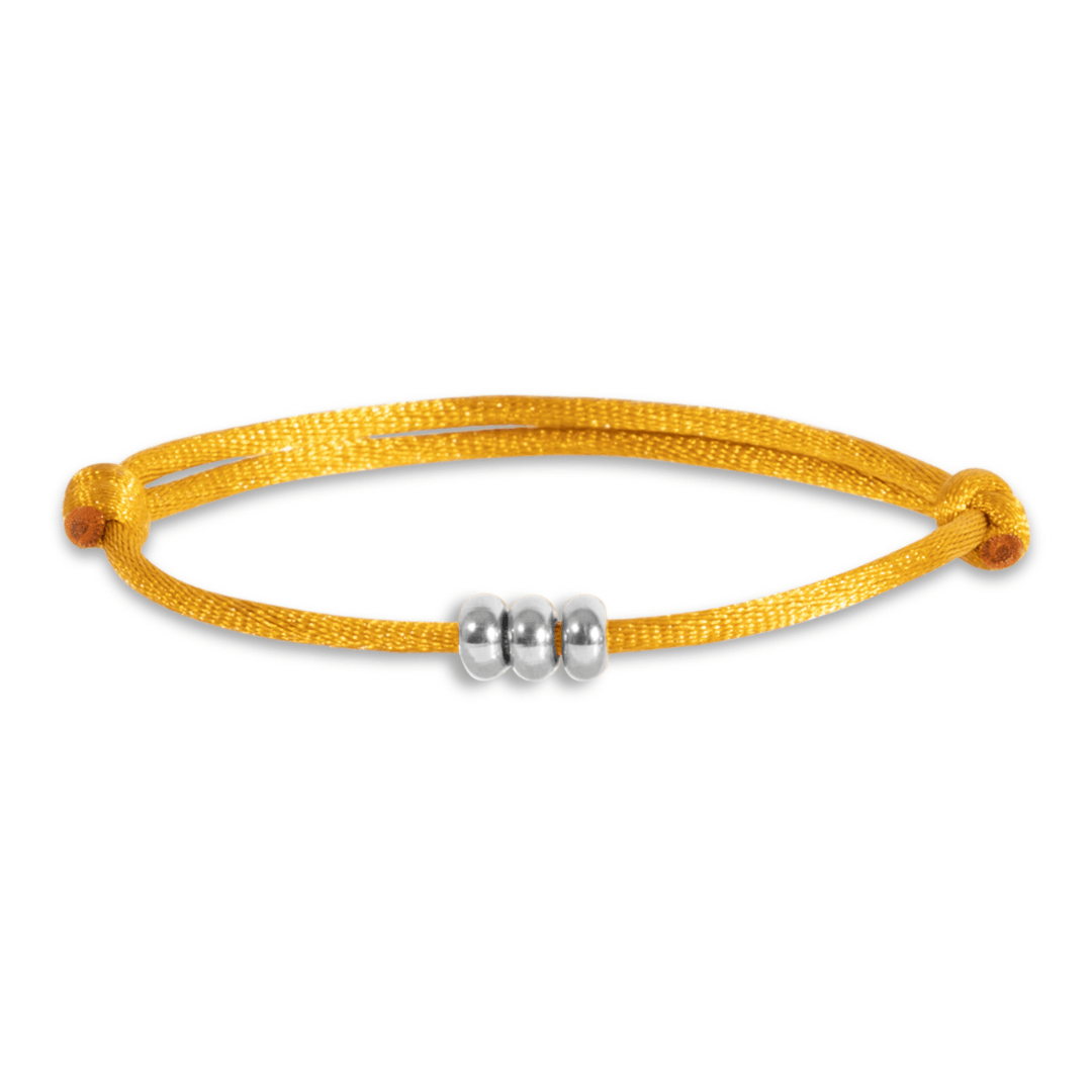 Satin cirkels bracelet silver - Bytrend.nl