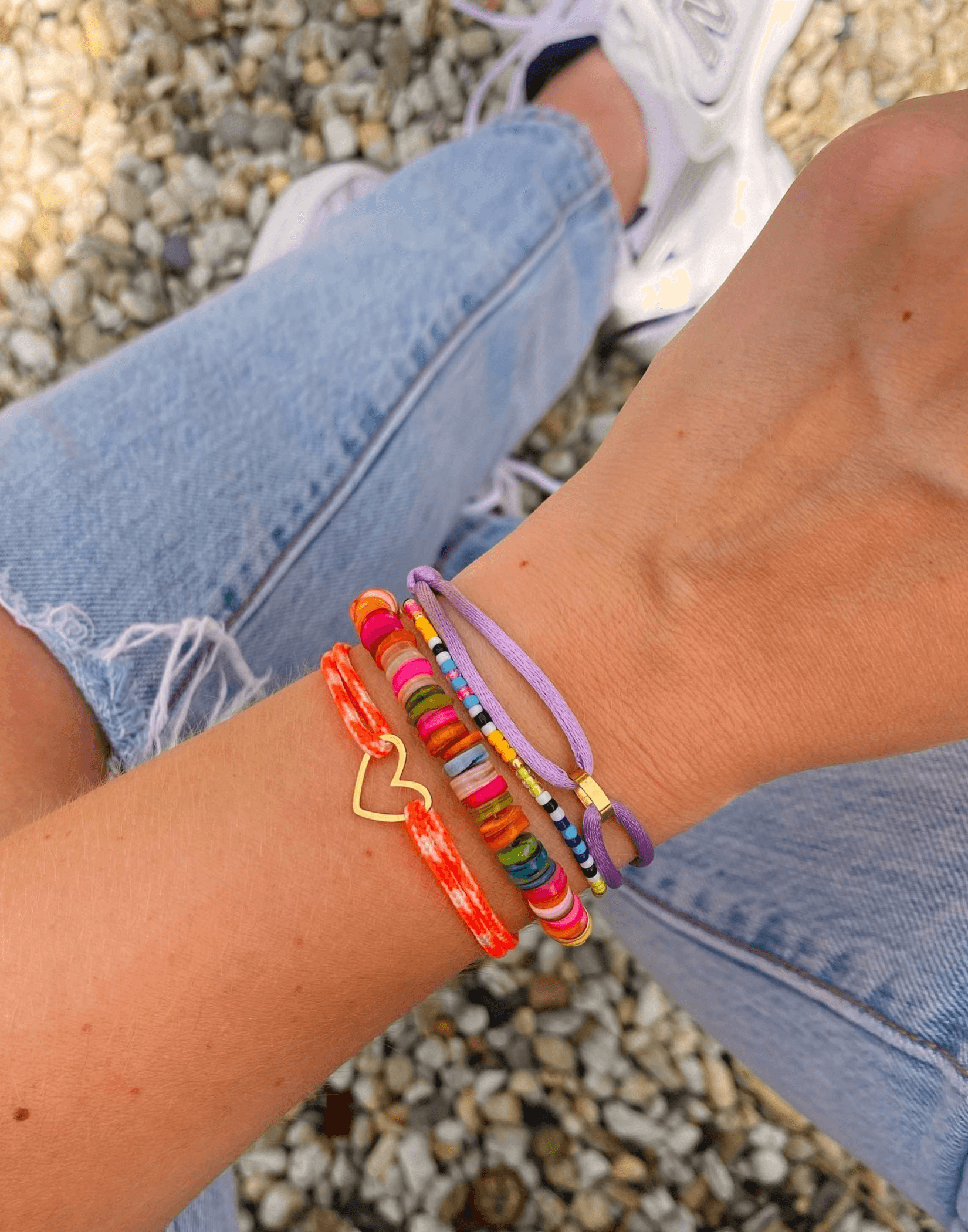 Satin open cirkel bracelet gold - Bytrend.nl