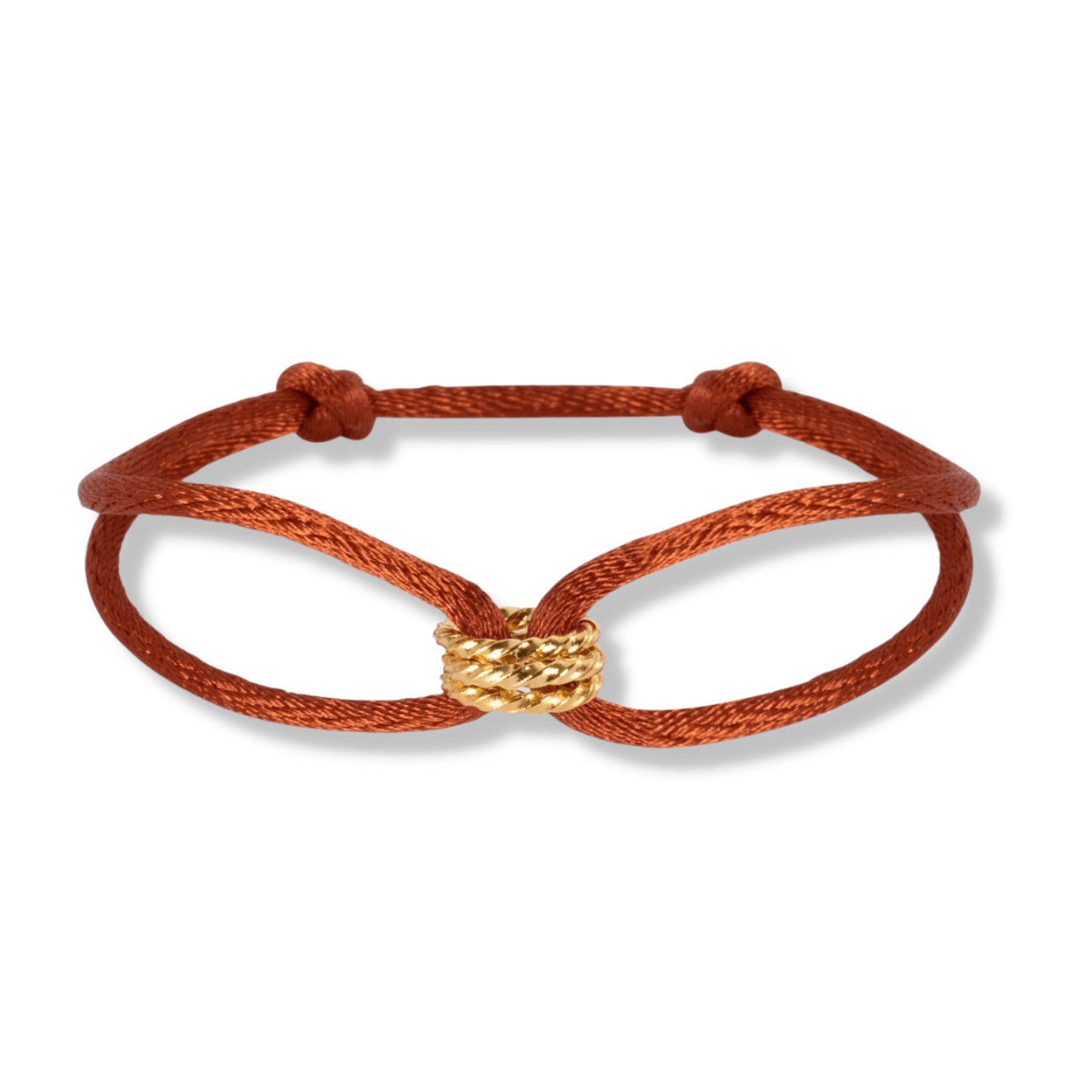 Satin triple love bracelet gold - Bytrend.nl